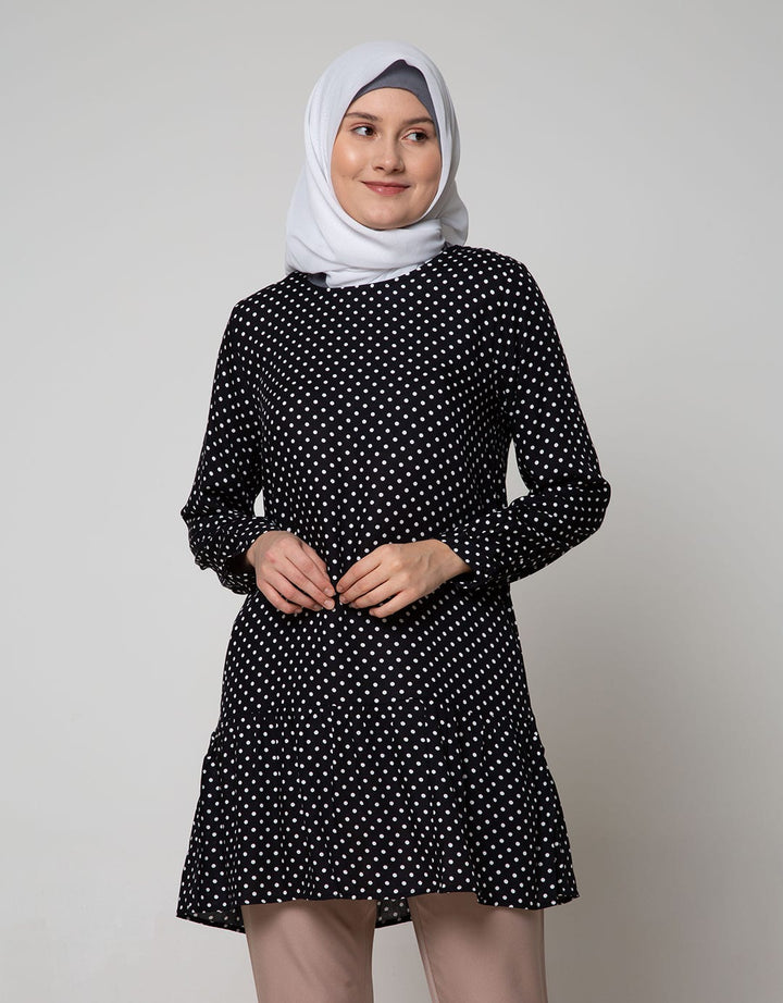 Annisa Long Sleeve Polka Dot Blouse