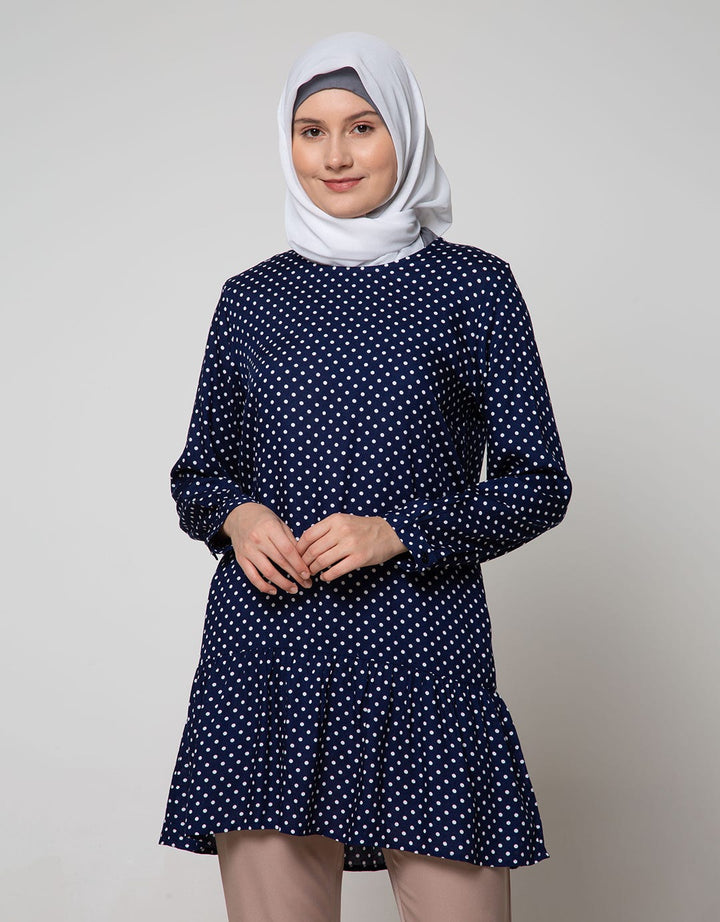 Annisa Long Sleeve Polka Dot Blouse