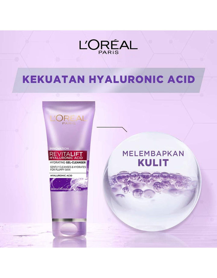 L'Oreal Hyaluronic Acid Hydrating Gel Cleanser 100 Ml