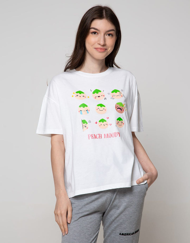 Nevada Oversized Peach Moody T-Shirt