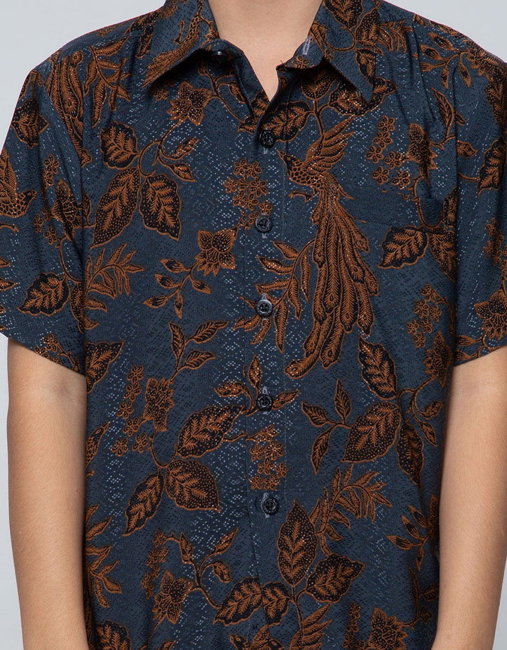 Arjuna Weda Boy Hem Batik Ceplok Merak