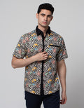 Arjuna Weda Chess Board Men's Batik Shirt