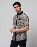 Arjuna Weda Chess Board Men's Batik Shirt