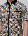 Arjuna Weda Chess Board Men's Batik Shirt