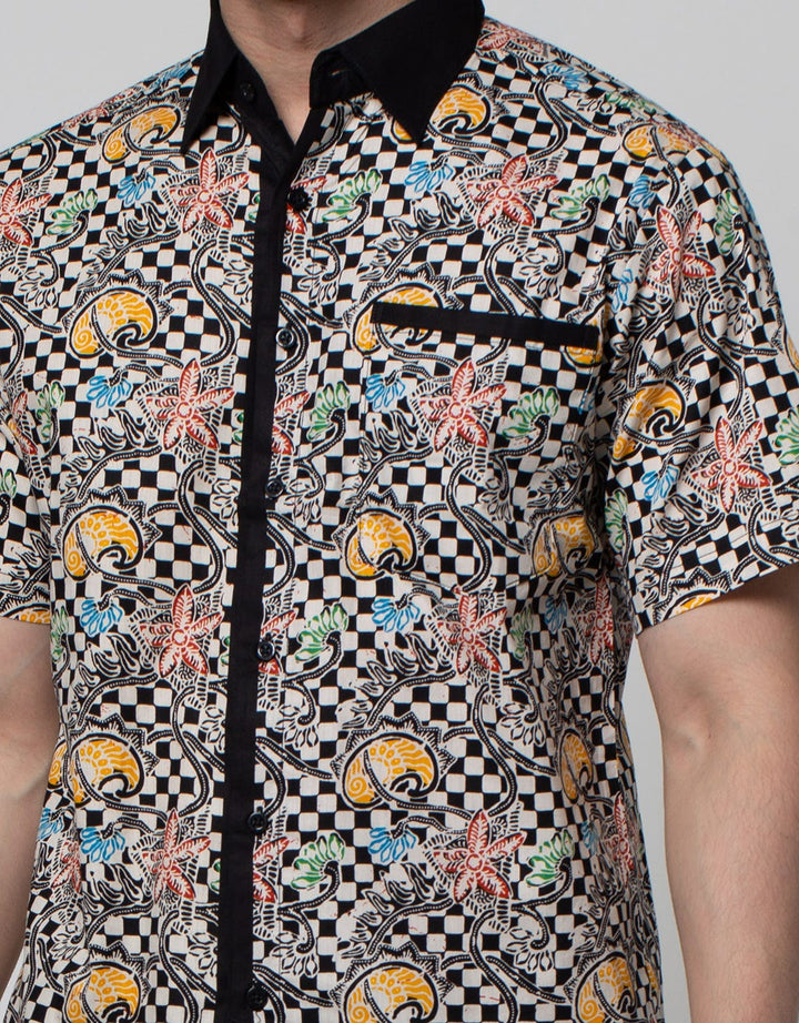 Arjuna Weda Chess Board Men's Batik Shirt