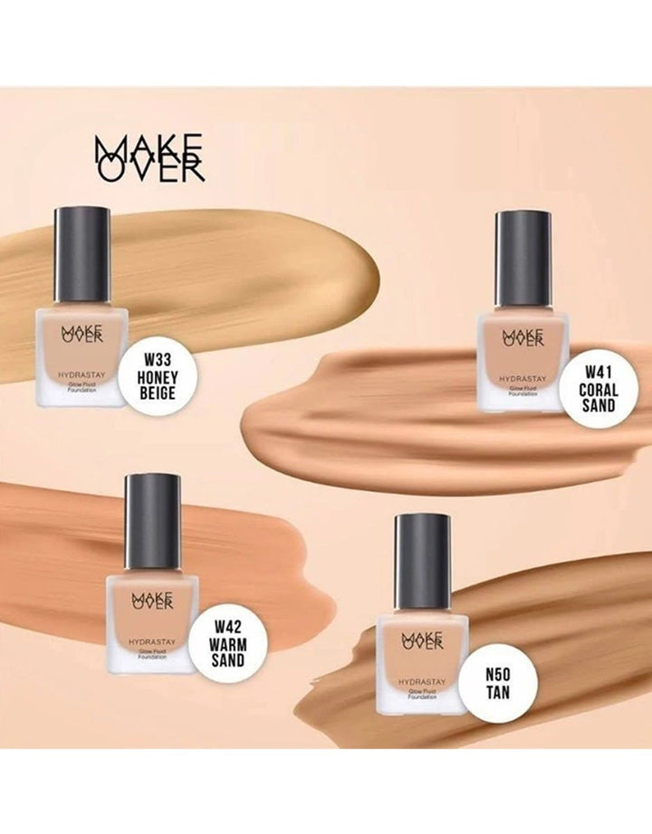 MAKE OVER Hydrastay Glow Fluid Foundation W22 Warm Ivory 35 ml