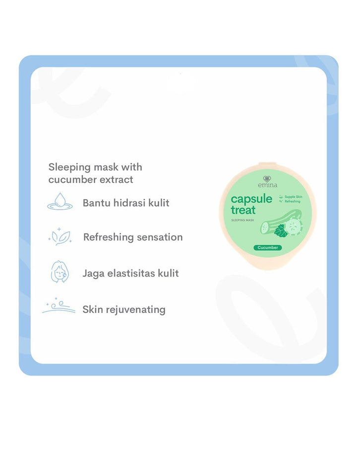 Emina Capsule Treat Sleeping Mask Cucumber 10 ml