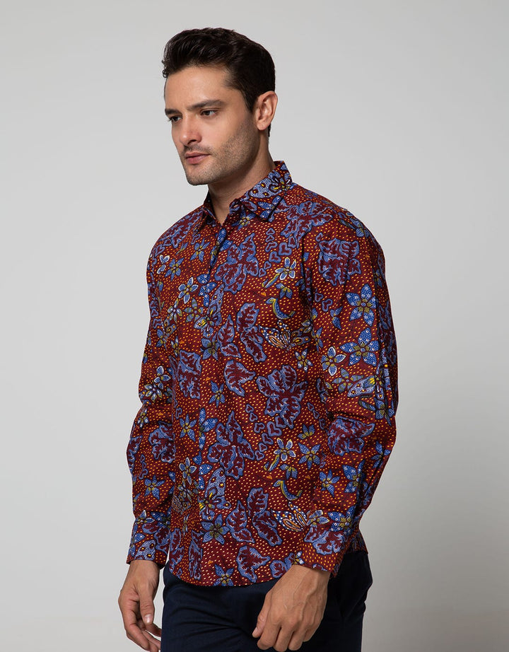 Arjuna Weda Body Fit Sawat Nitik Rentes Men's Shirt