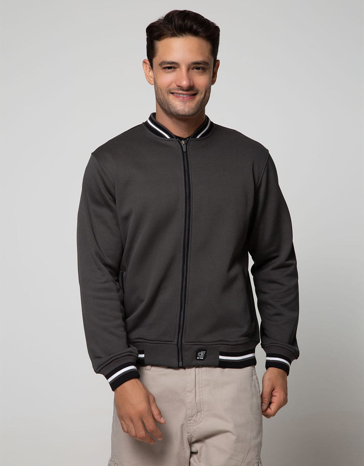 d&f Jacket Cvc Bomber Neck Stripe