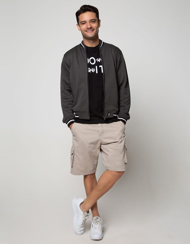 d&f Jacket Cvc Bomber Neck Stripe