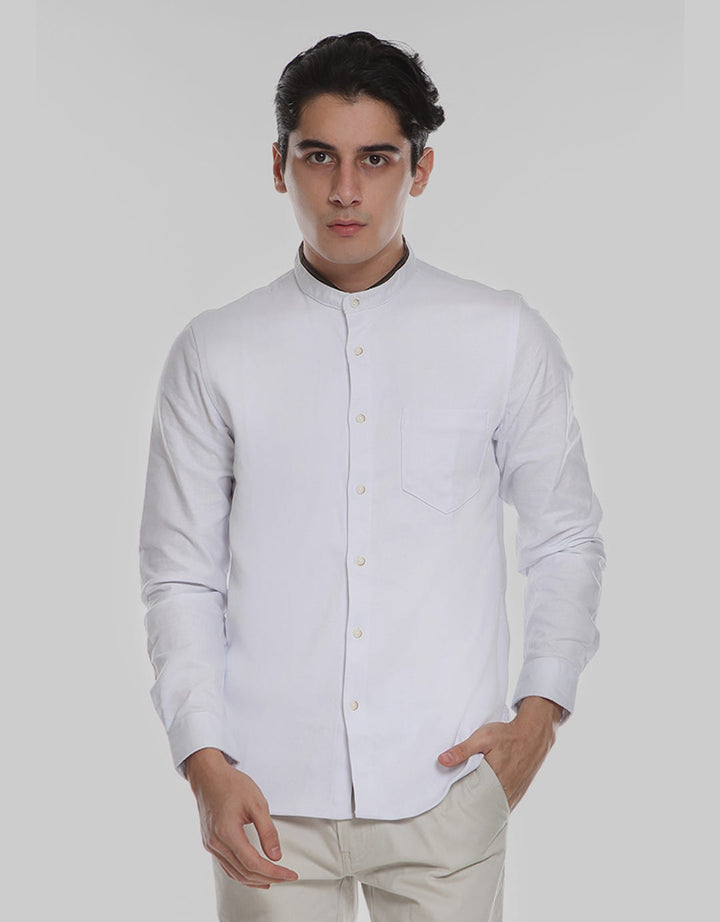 MOC Kemeja Koko Lengan Panjang Slim Fit Vandezz