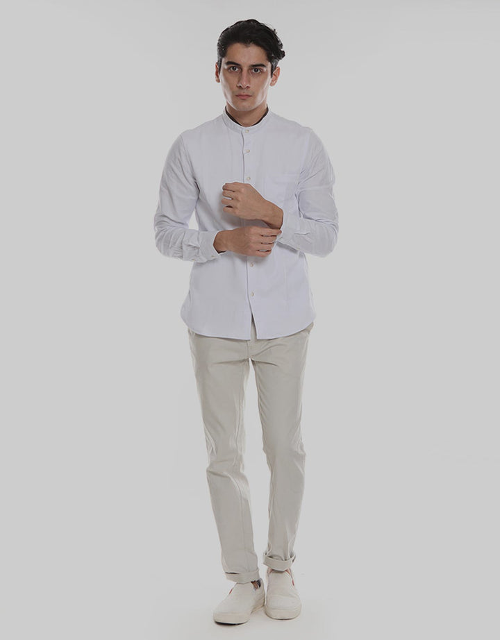 MOC Kemeja Koko Lengan Panjang Slim Fit Vandezz