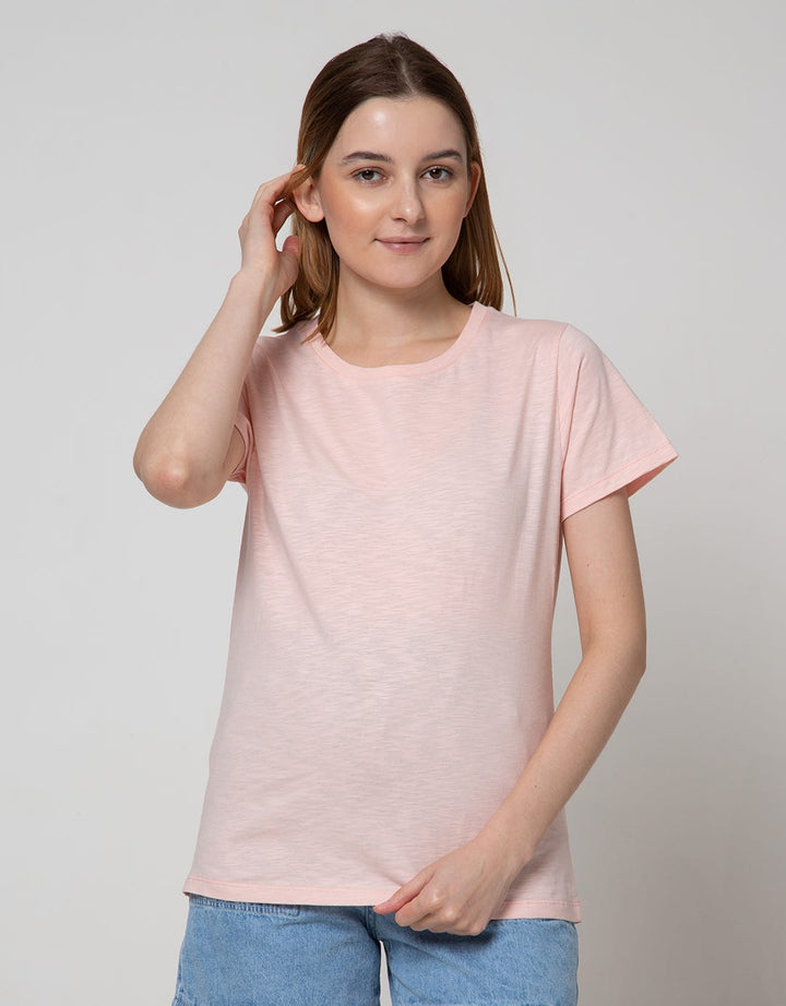 Nevada Slub Plain Look Women's Short Sleeve T-Shirt