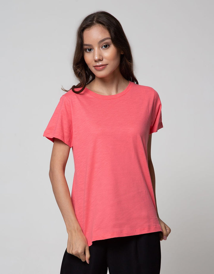 Nevada Slub Plain Look Women's Short Sleeve T-Shirt