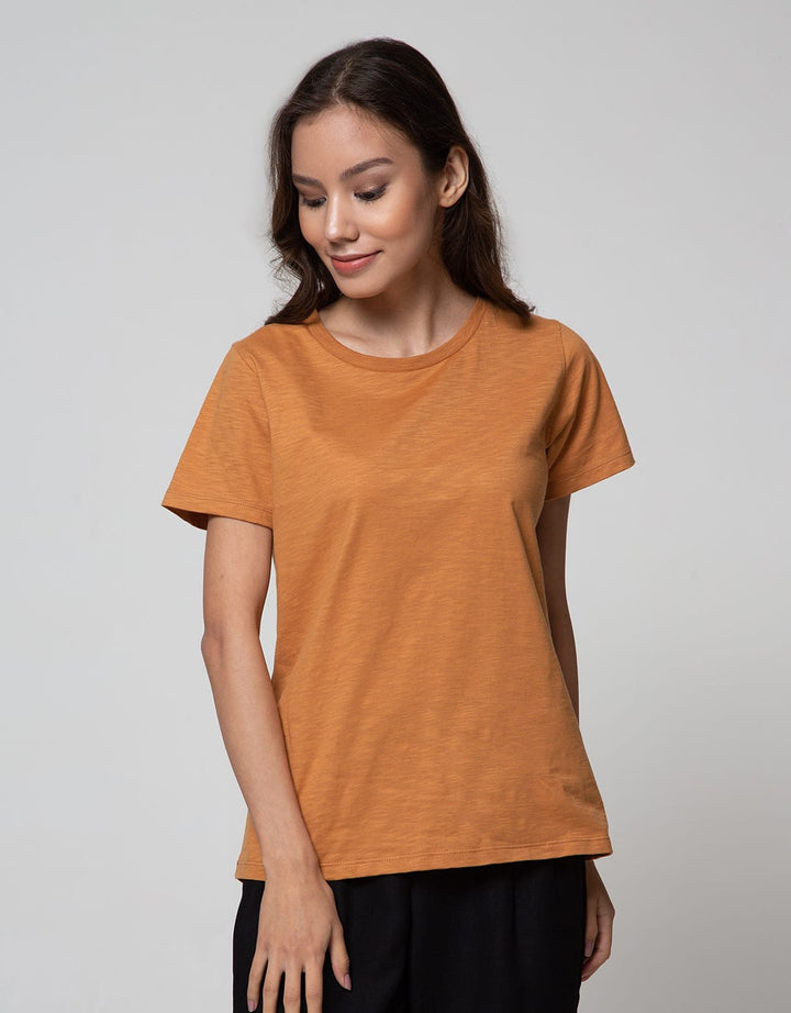 Nevada Slub Plain Look Women's Short Sleeve T-Shirt