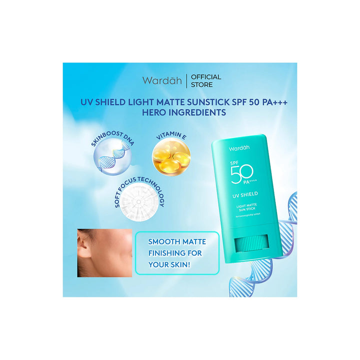 Wardah UV Shield Light Matte Sun Stick 22 g