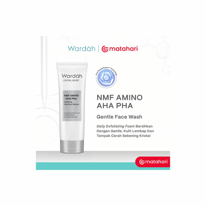 Wardah Crystal Secret Foaming Cleanser with Natural AHA+PHA 100 ml
