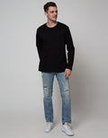 Cole Long Sleeve Oblong Basic Round Neck