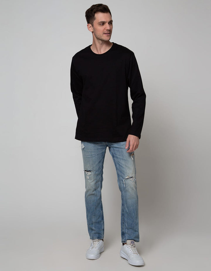 Cole Long Sleeve Oblong Basic Round Neck