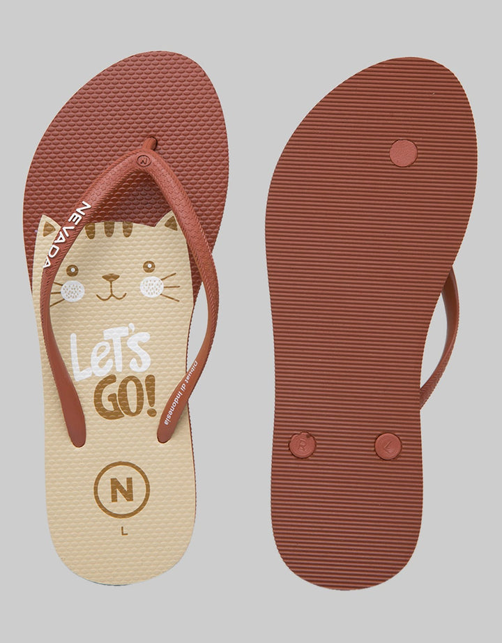 Nevada Flip Flops Animal Cartoon