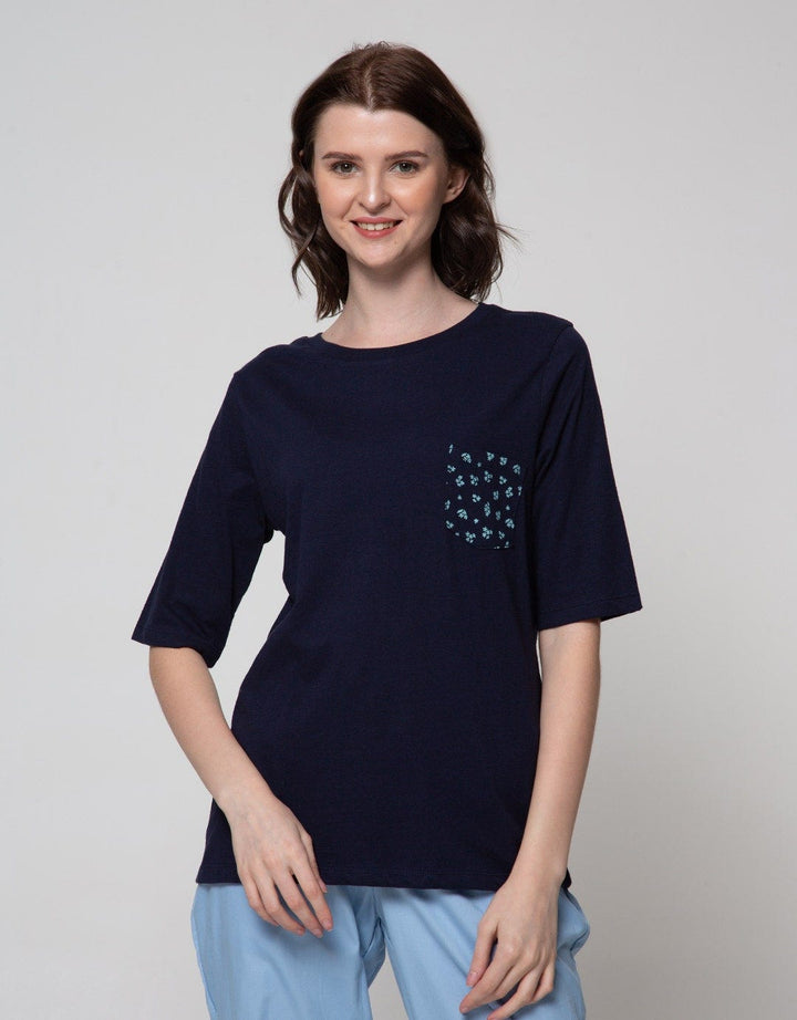 Connexion 3/4 T-Shirt Slub Pocket Floral