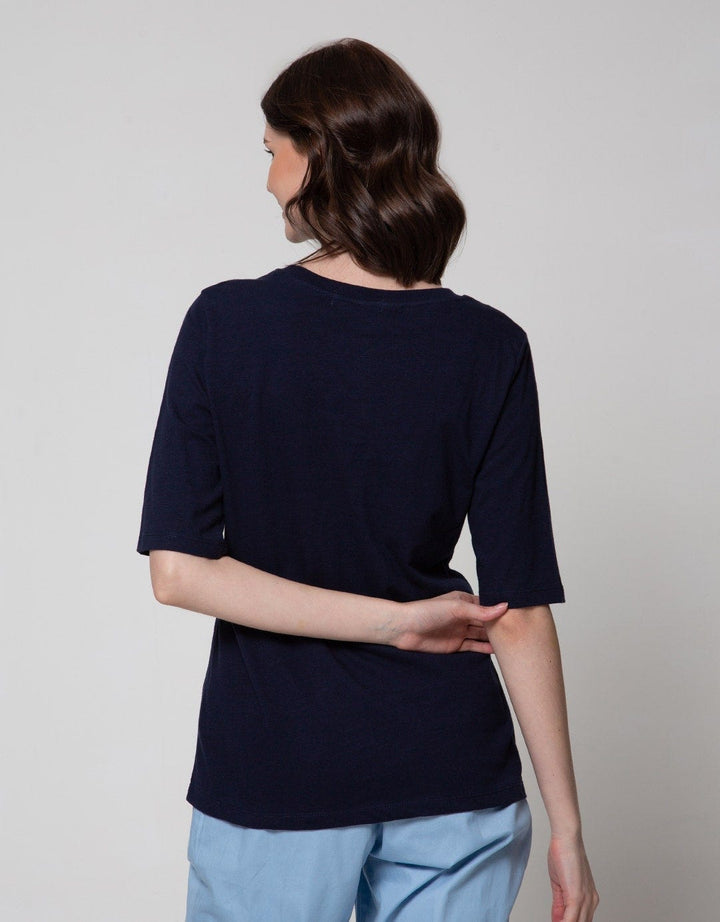 Connexion 3/4 T-Shirt Slub Pocket Floral