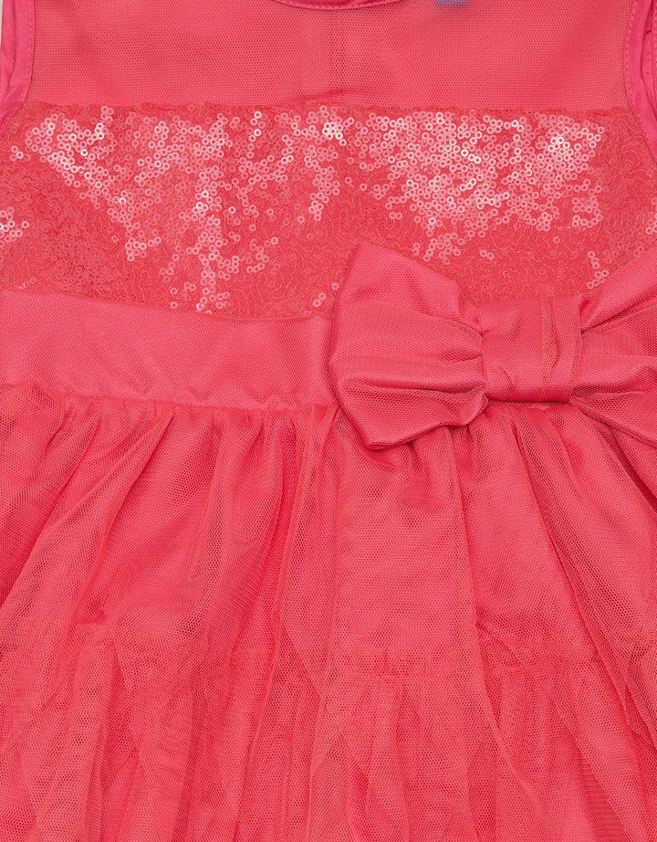 Kidz Too Short Sleeve Midi Dress Sequin Dada Bawah