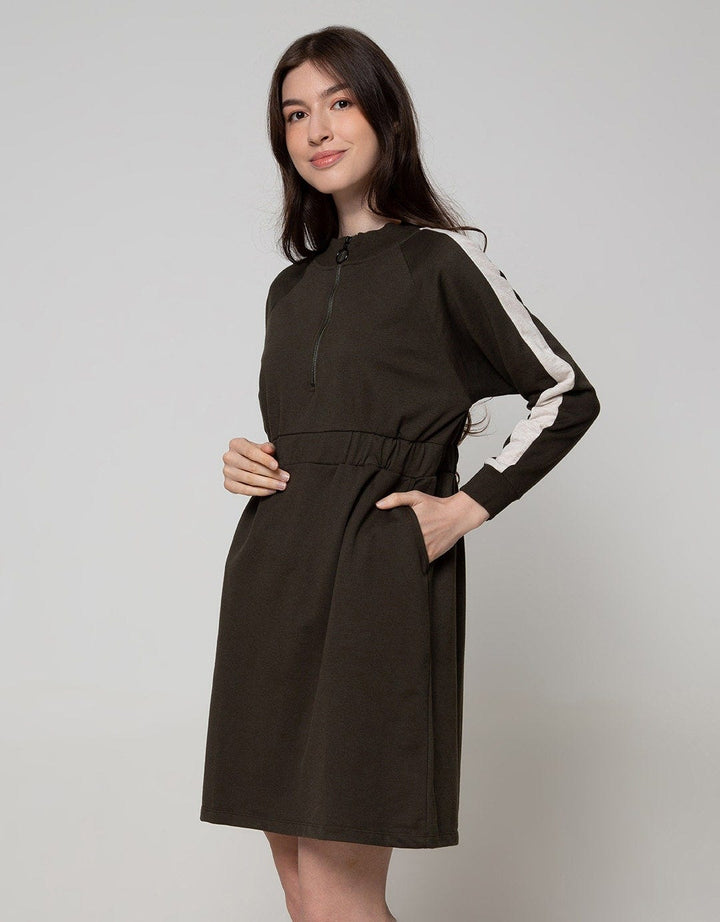 Nevada Long Sleeve Midi Dress Zipper