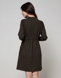 Nevada Long Sleeve Midi Dress Zipper