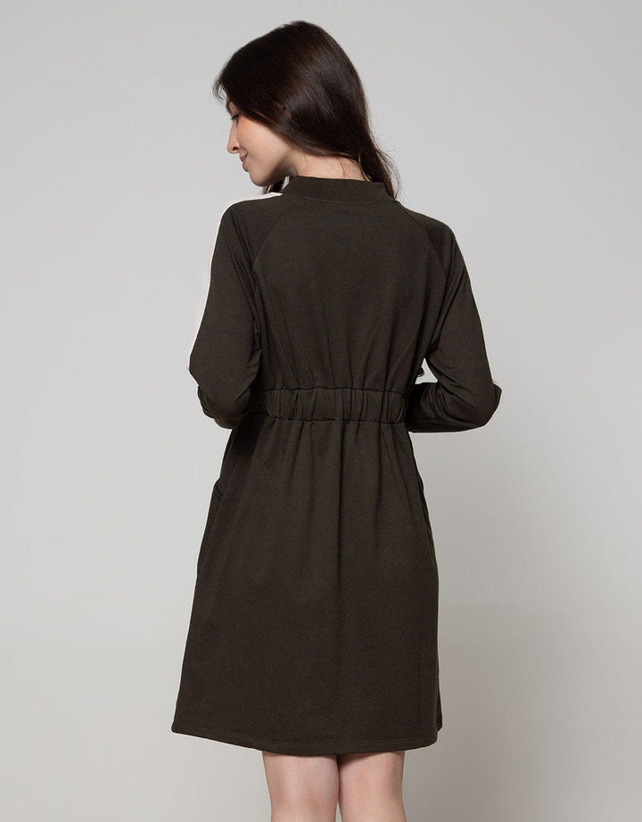 Nevada Long Sleeve Midi Dress Zipper