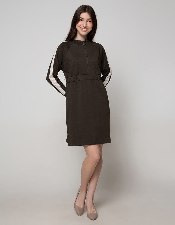 Nevada Long Sleeve Midi Dress Zipper