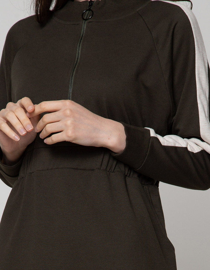 Nevada Long Sleeve Midi Dress Zipper