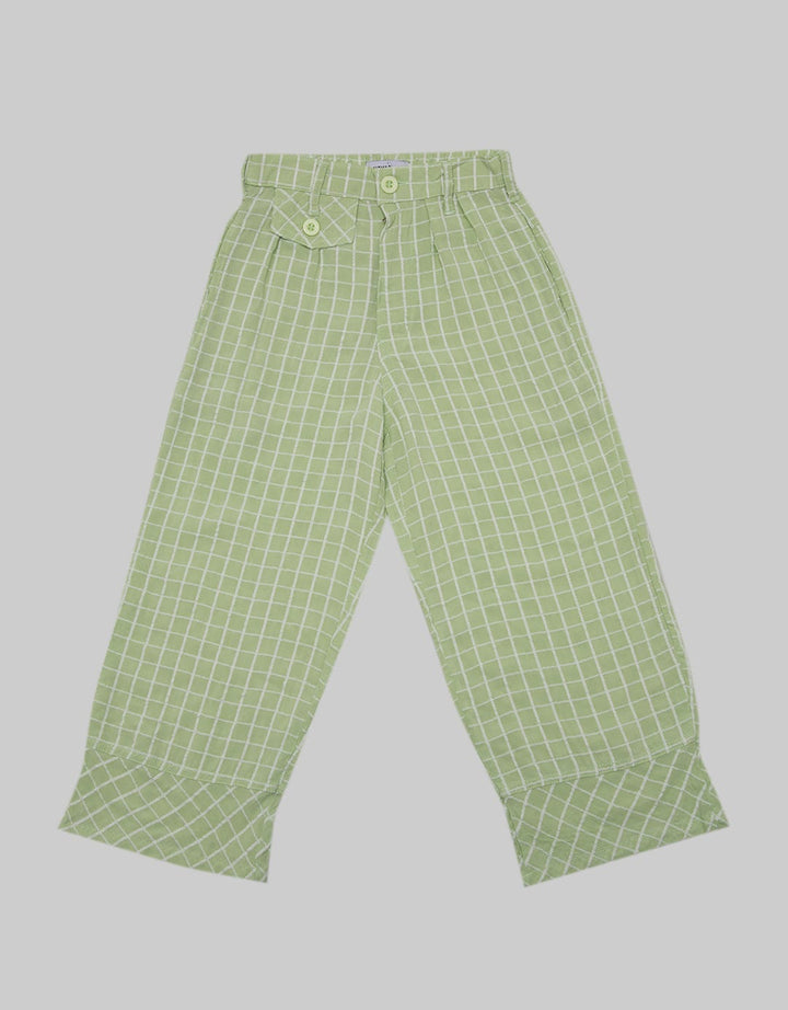 Nevada Embossed Check Culottes Pants With Small