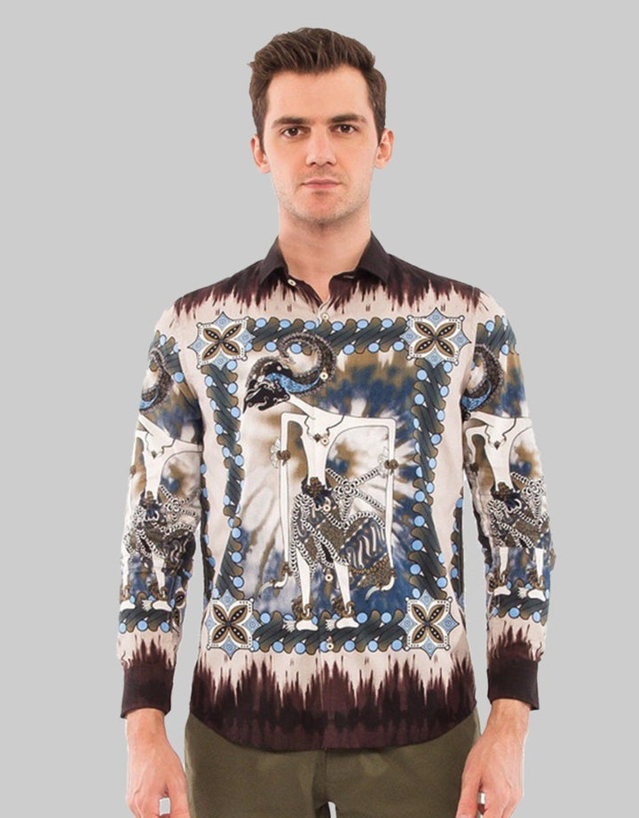 Moc Kemeja Batik Lengan Panjang Pria Modern Fit Vermadi