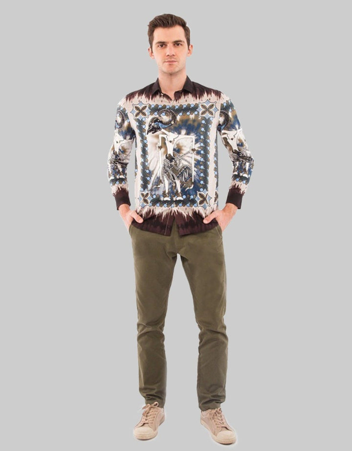 Moc Kemeja Batik Lengan Panjang Pria Modern Fit Vermadi