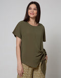 St. Yves Short Sleeve Blouse Knot