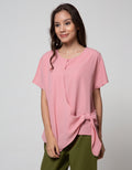 St. Yves Short Sleeve Blouse Knot