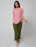 St. Yves Short Sleeve Blouse Knot