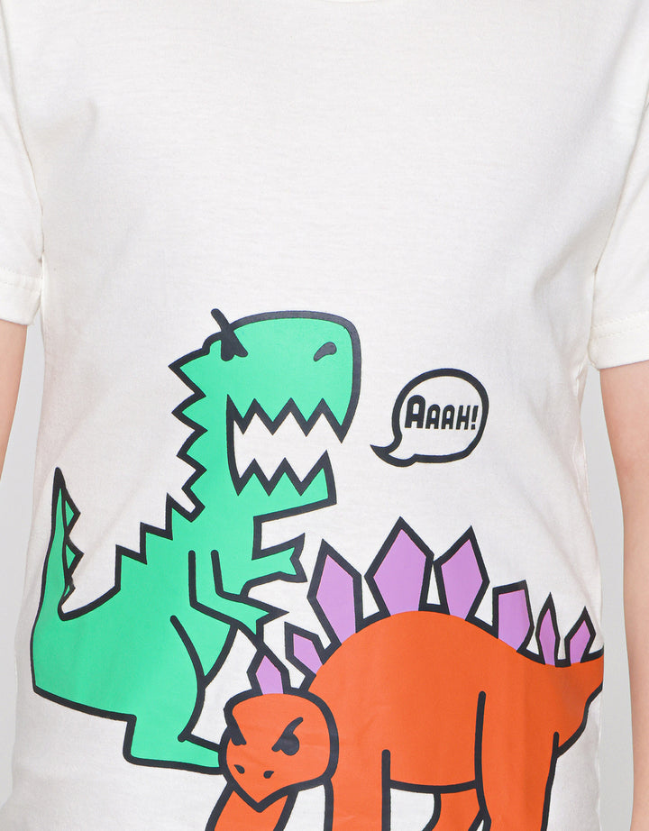 Little M Dino Kaos Lengan Pendek Anak Laki-laki
