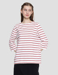 St. Yves Boat Neck Stripy Kaos Wanita