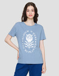 Nevada Print Bloom Kaos Lengan Pendek Wanita