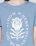 Nevada Print Bloom Kaos Lengan Pendek Wanita