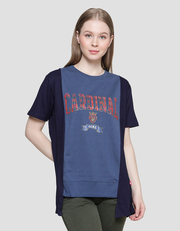 Cardinal Girl Asymetrical Logo Kaos Wanita