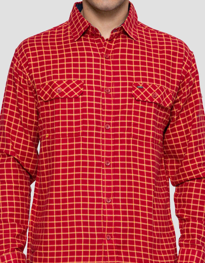 Cardinal Mini Check Kemeja Pria