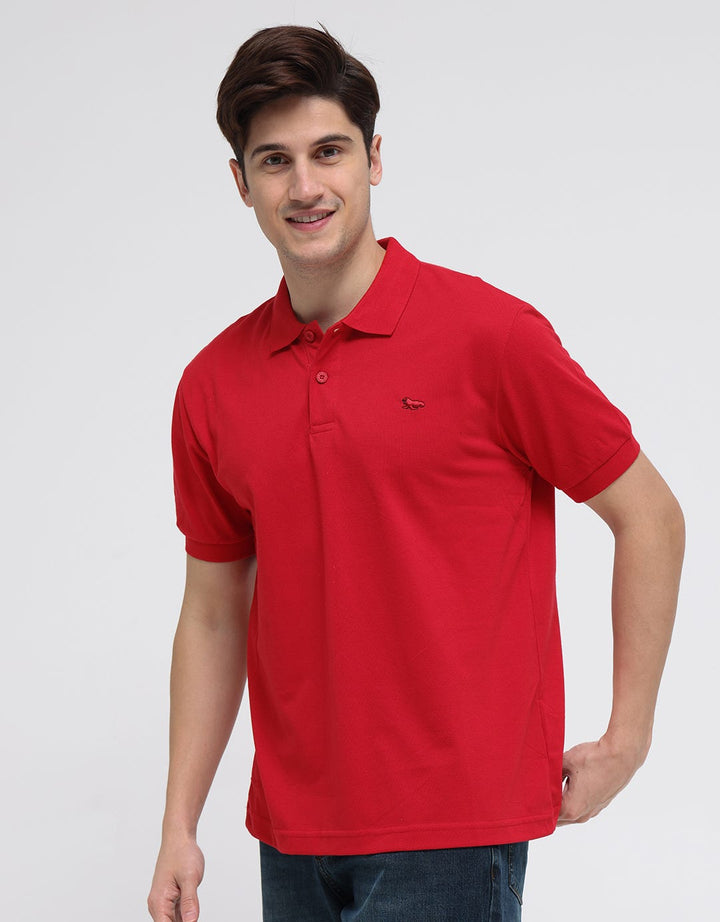 Walrus Basic Textured Polo Shirt for Men