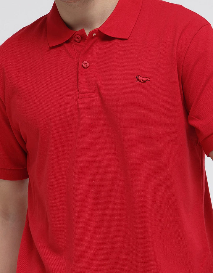 Walrus Basic Textured Polo Shirt for Men