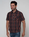 Watchout Jeans Shirt Plaid Short Sleeve