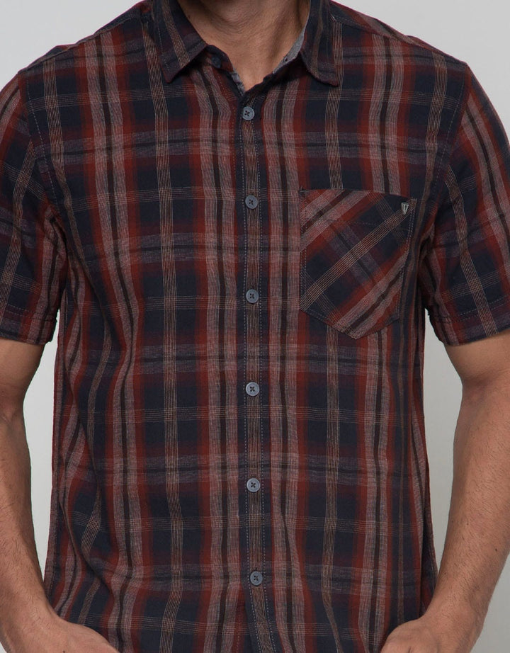 Watchout Jeans Shirt Plaid Short Sleeve