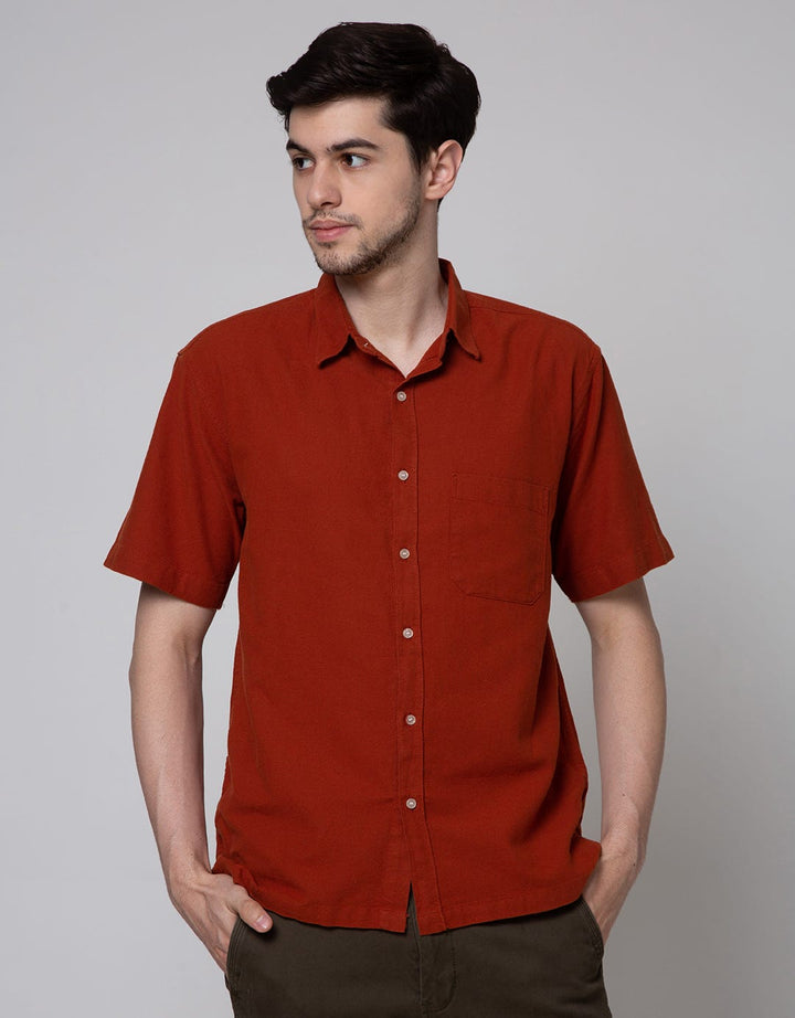 Scotch Plain Linen Kemeja Pria