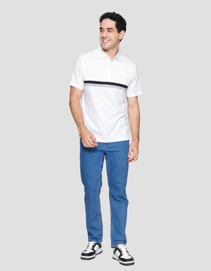 Cole Stripes Cut&Sewn Kaos Polo Pria